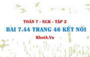 Bài 7.44 trang 46 Toán 7 Kết nối tri thức Tập 2